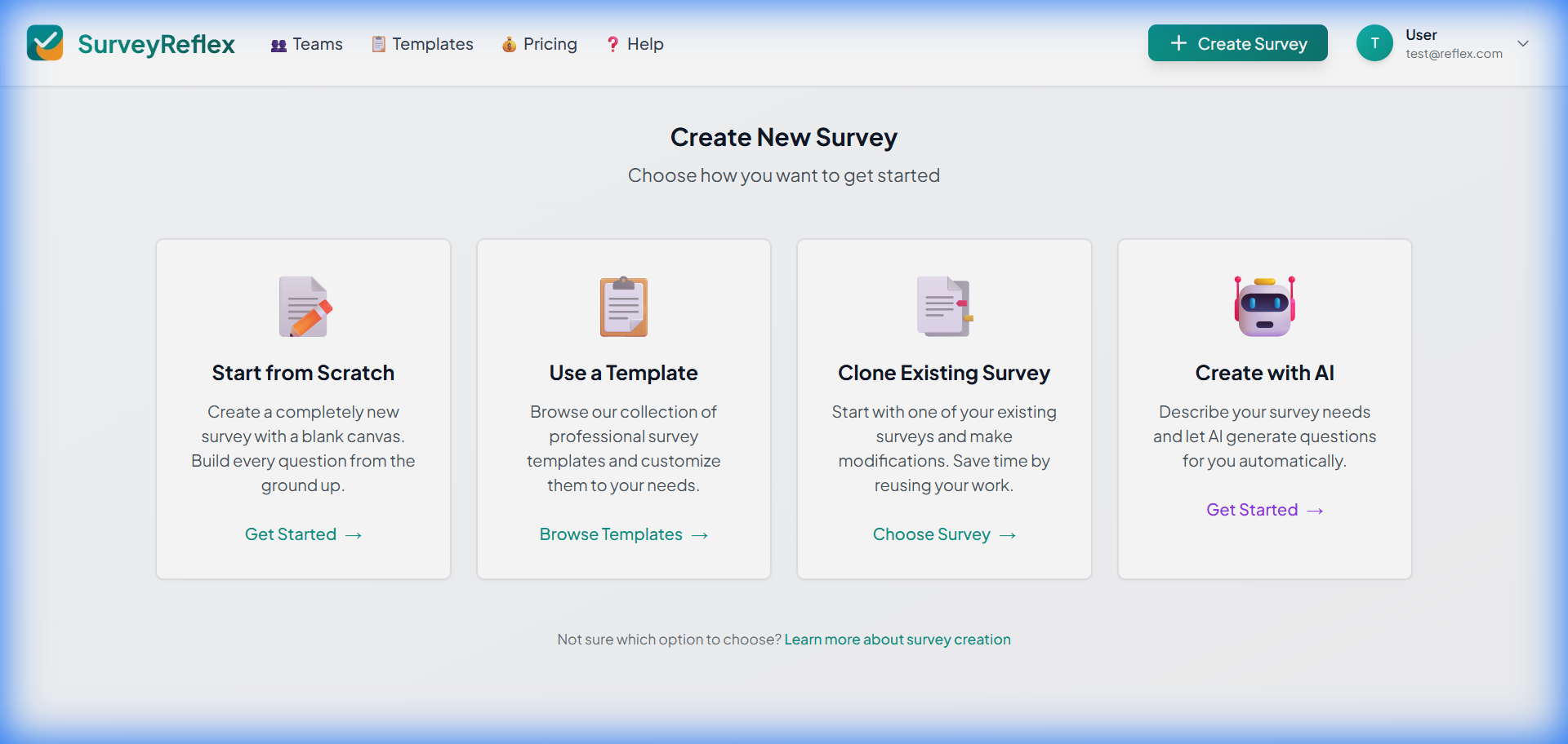 Clone option on create page